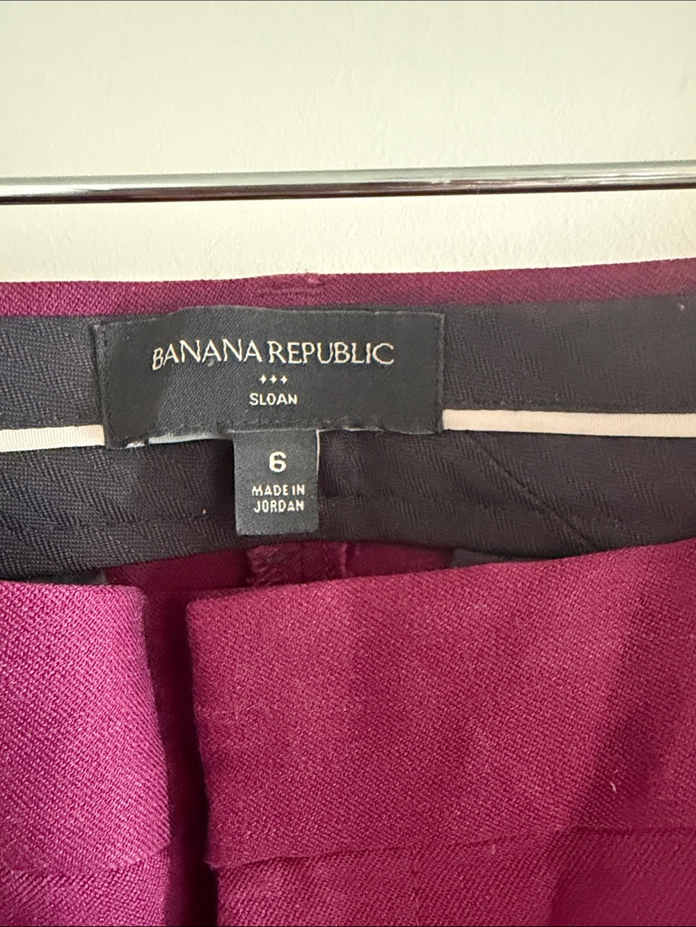 Banana Republic Sloan Slim Dress Pants in Berry - Picture 2 of 3